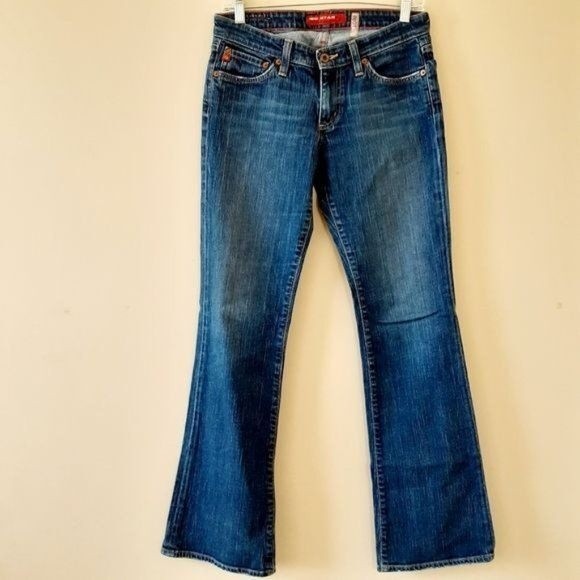 Big Star Jeans Womens Sz 28 X 33 Regular Classic Low‎ Rise Bootcut Medium Wash - Picture 1 of 7